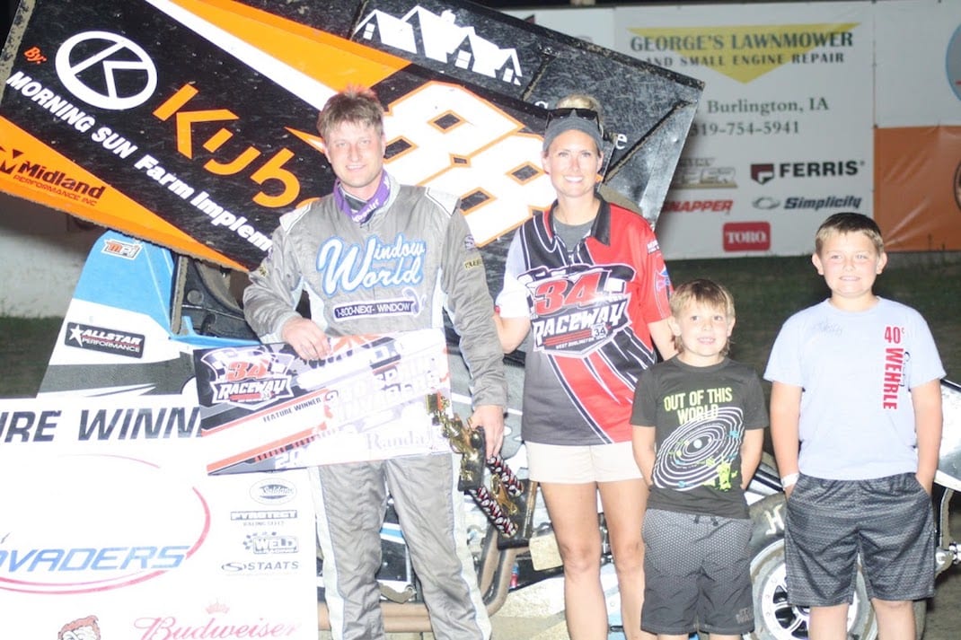 Dustin Selvage in victory lane.