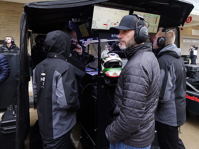 Jimmie Johnson is looking ahead to his first Indy car test next week with Chip Ganassi Racing. (Jonathan Ferrey/Getty Images Photo)