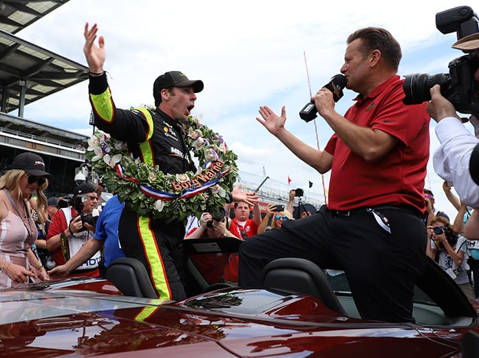 Simon Pagenaud took home more than $2 million for winning the 2019 Indianapolis 500. The 2020 winner will likely earn a little more than $1 million. (IndyCar Photo)