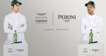 Peroni Libera Backs Aston Martin F-1 Squad