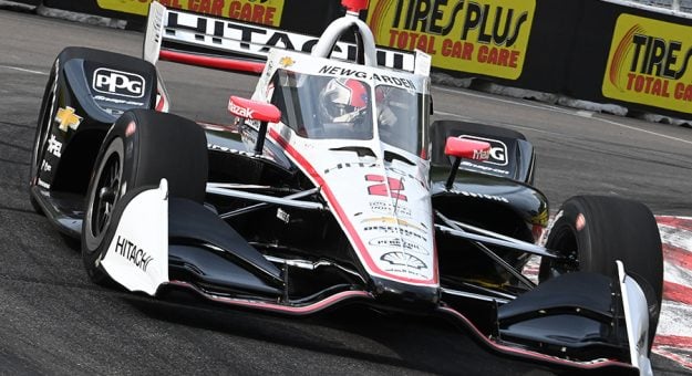 Josef Newgarden set the practice pace on Saturday morning in St. Petersburg, Fla. (Al Steinberg Photo)