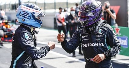 Bottas Nips Hamilton For Pole In Portugal