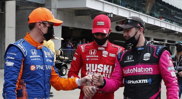 Drivers Indy Paddock Masks Chris Jones Photo