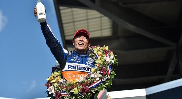 The Big Spill interactive exhibit focuses on the Indy 500’s unique victory lane tradition of drinking milk. (IndyCar Photo)