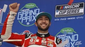 AUSTIN, TEXAS - MAY 23: Chase Elliott, driver of the #9 Llumar Chevrolet, celebrates in victory lane after winning the NASCAR Cup Series EchoPark Texas Grand Prix at Circuit of The Americas on May 23, 2021 in Austin, Texas. (Photo by Chris Graythen/Getty Images) | Getty Images