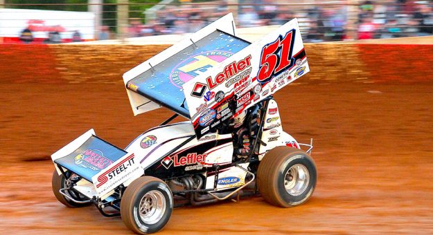 Freddie Rahmer won Monday's Hank Gentzler Memorial at Lincoln Speedway. (Dan Demarco Photo)