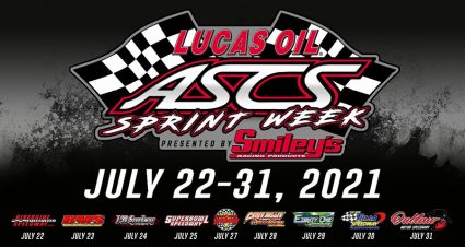 Smiley’s Offering $10,000 ASCS Sprint Week Point Fund