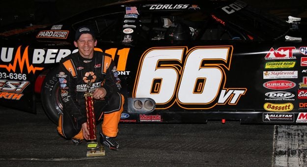 Jason Corliss came from 17th to pick up the 22nd Late Model victory of his Thunder Road career on Thurday, June 17. (Alan Ward photo)