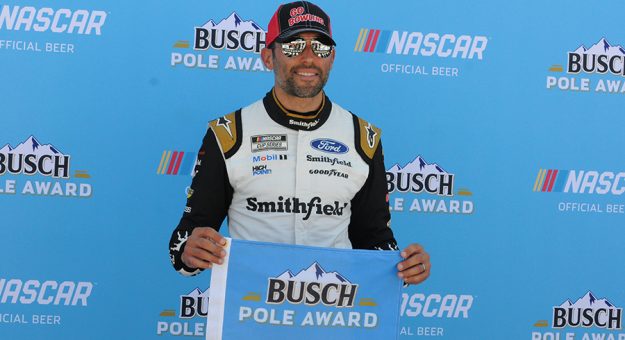 Aric Almirola won the pole for the Ally 400 at Nashville Superspeedway. (Dave Moulthrop Photo)