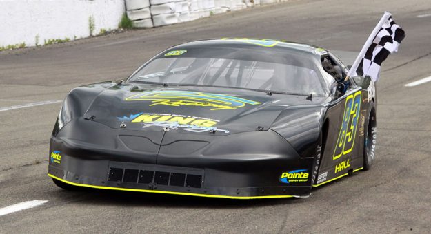 Cory Hall won the 100-lap Pro Stock feature Sunday at Petty Int'l Raceway. (Tanya Everett Photo)