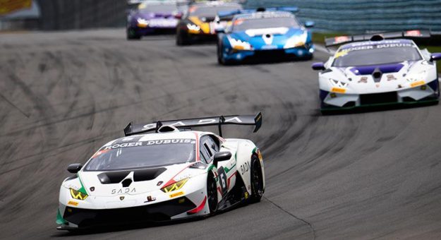 Jacob Eidson and Steven Aghakhani won Saturday's Lamborghini Super Trofeo North America event at Watkins Glen Int'l. (Jamey Price Photo)