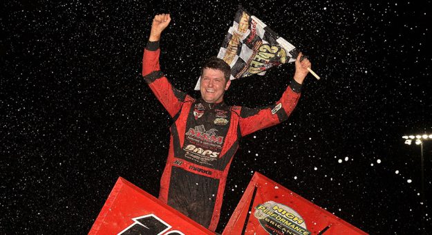 Brent Marks won Sunday's PA Speedweek feature at BAPS Motor Speedway. (Dan Demarco Photo)