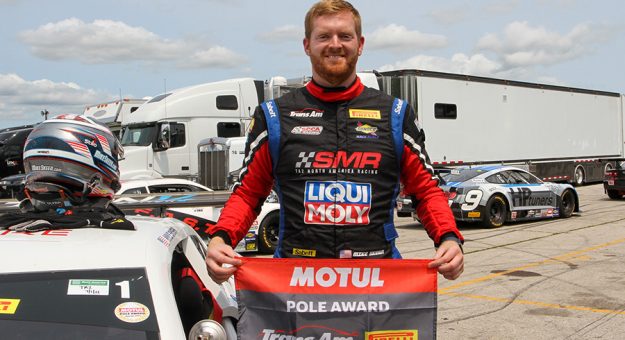 Mike Skeen claimed the Trans-Am Series TA2 pole at Road America.