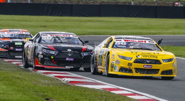 Advait Deodhar (56) won his first EuroNASCAR 2 race Saturday at Brands Hatch. (Stephane Azemard Photo)