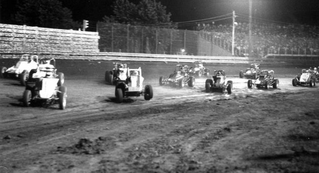 Action from the 1981 running of the Knoxville Nationals. (Max Dolder Photo)