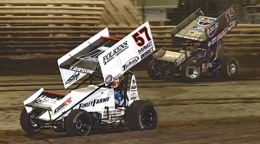 2021 08 14 Knoxville Kyle Larson Donny Schatz Paul Arch Photo Dsc 6135 (10)a