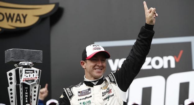 A.J. Allmendinger joined his friend, Michael Shank, as a winner at Indianapolis Motor Speedway on Sunday afternoon. (IMS Photo)