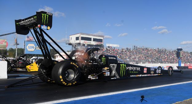 Brittany Force led Top Fuel qualifying Saturday at Brainerd Int'l Raceway. (NHRA Photo)
