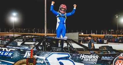 Larson Holds Off ‘The Reaper’