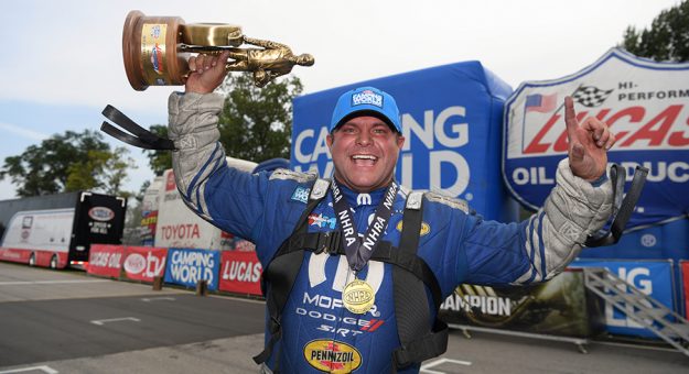 Matt Hagan will miss the U.S. Nationals after testing positive for COVID-19. (NHRA Photo)