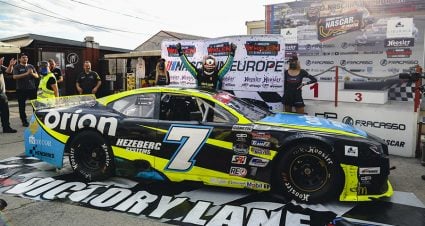 Doubek Collects Croatian NASCAR Trophy