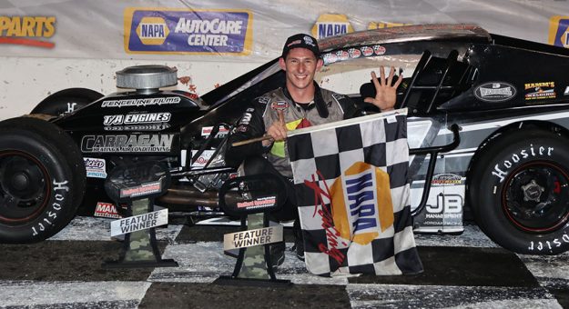 Stephen Kopcik won his fourth-straight SK Modified feature Friday at Stafford Motor Speedway.