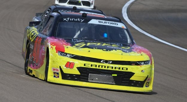 March 6, 2021:  #48: Jade Buford, Big Machine Racing, Chevrolet Camaro Big Machine Vodka - Spiked Coolers During the Alsco Uniforms 300 at Las Vegas Motor Speedway in Las Vegas, NV  (HHP/Jim Fluharty)