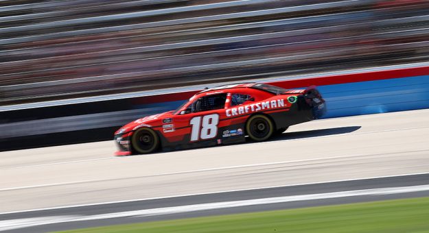 Daniel Hemric will start from the pole during Saturday's NASCAR Xfinity Series race at Kansas Speedway. (Chris Graythen/Getty Images Photo)