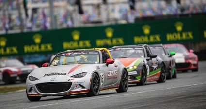 Thomas Survives Mazda MX-5 Cup Demo Derby