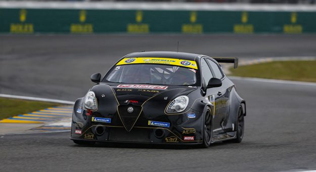 Tim Lewis and Roy Block co-drove to victory in the TCR class Friday at Daytona International Speedway. (IMSA Photo)