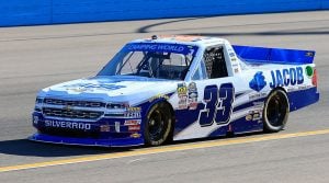 AVONDALE, AZ - NOVEMBER 11: Ben Kennedy, driver of the #33 Jacob Chevrolet, practices for the NASCAR Camping World Truck Series Lucas Oil 150 at Phoenix International Raceway on November 11, 2016 in Avondale, Arizona.  (Photo by Chris Trotman/NASCAR via Getty Images)