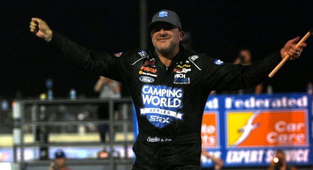 Srx Winner Tony Stewart In Victory Lane