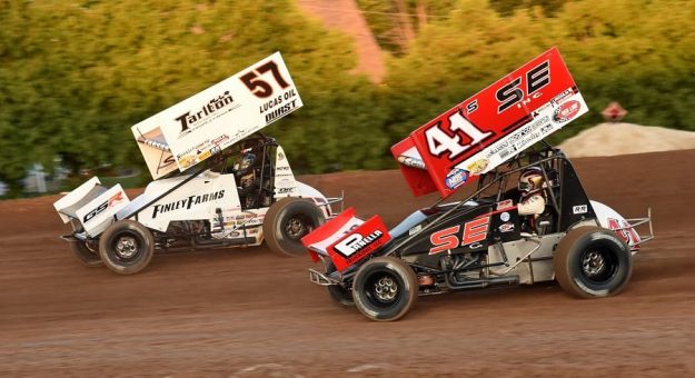 2020 Ascoc Plymouth 1 Kyle Larson Dominic Scelzi Battle Paul Arch Photo.jpg