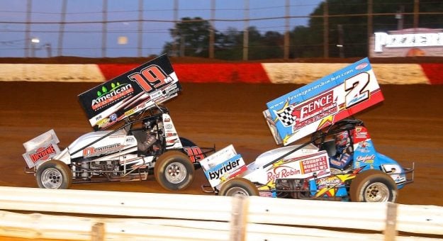 2020 Lincoln Sprints Memorial Day 2 Landon Myers Aj Flick Battle Dan Demarco Photo.jpg