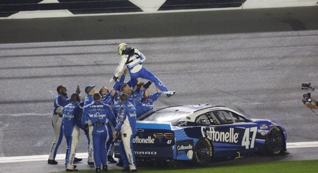 February 19, 2023:   

#47: Ricky Stenhouse Jr., JTG Daugherty Racing, Kroger/Cottonelle Chevrolet Camaro

At Daytona International Speedway in Daytona Beach, FL. (HHP/Harold Hinson)