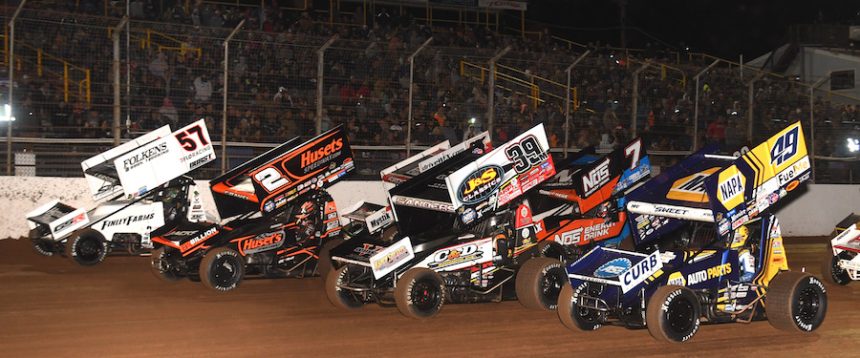 2023 09 26 Lernerville High Limit Brad Sweet Justin Sanders David Gravel Kyle Larson Paul Arch Photo (6)