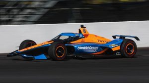 Kyle Larson, driving for HendrickCars.com, Arrow McLaren participates in the 2024 Indianapolis 500 Rookie Orientation Program at Indianapolis Motor Speedway, Indianapolis, IN.