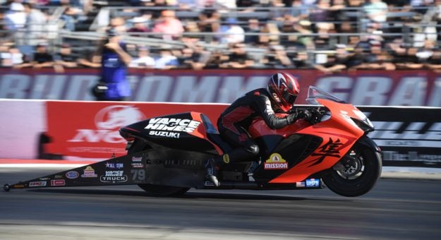 Visit Herrera Clinches Pro Stock Motorcycle Title During Pomona Qualifying page