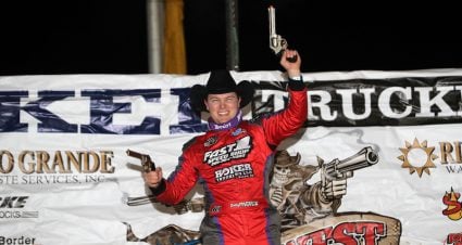 Pierce Gets No. 3 In Wild West Shootout