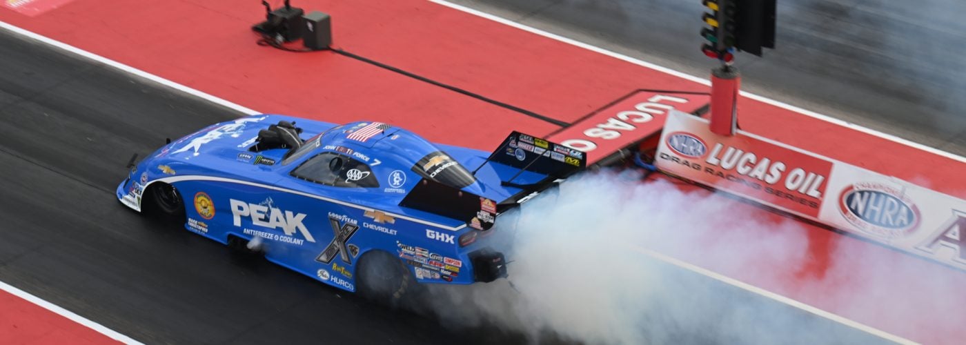 John Force stages at Firebird Motorsports Park.