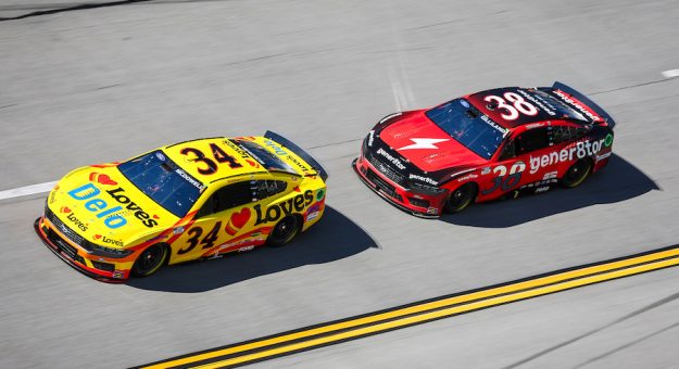 April 21, 2024: NASCAR races at the Talladega Superspeedway in Talladega, Alabama. (HHP/Chris Owens)