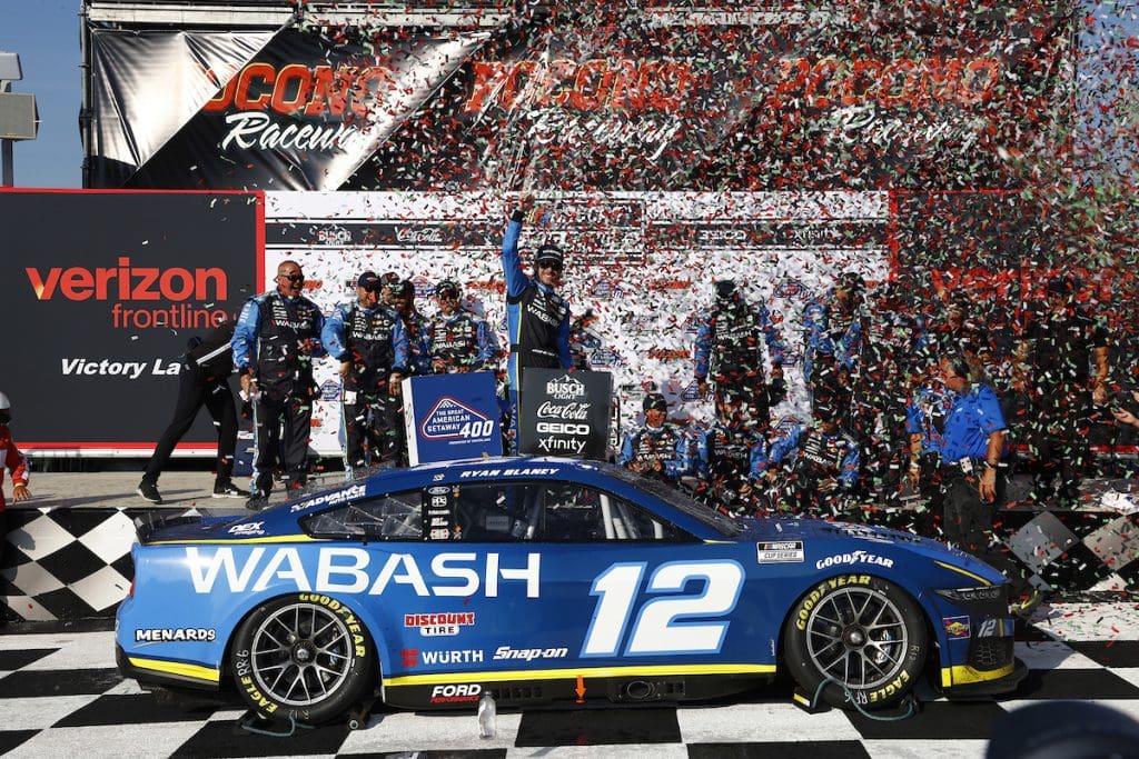 July 14, 2024: NASCAR races at the Pocono Raceway in Pocono, PA. (HHP/Andrew Coppley)