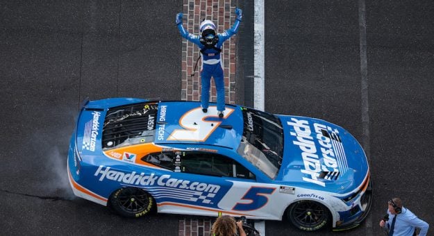 Visit Larson Gets Brickyard Glory, Eyes Another 500 page