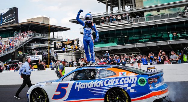 July 21, 2024: NASCAR races at the Indianapolis Raceway Park in Indianapolis, IN. (HHP/David Graham)