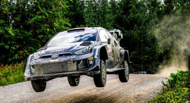 Sébastien Ogier (FRA) and Vincent Landais (FRA) competing at FIA World Rally Championship Finland in Jyväskylä, Finland on 4 August 2024. // @World / Red Bull Content Pool // SI202408040112 // Usage for editorial use only //