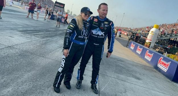 Visit Brittany Force Wins Night Under Fire, Beckman Debuts page