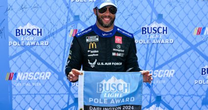 Bubba Wallace Blasts To Darlington Cup Pole