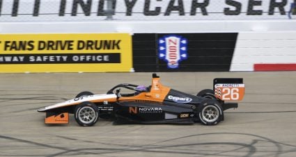 Foster On INDY NXT Pole After Qualifying Rainout