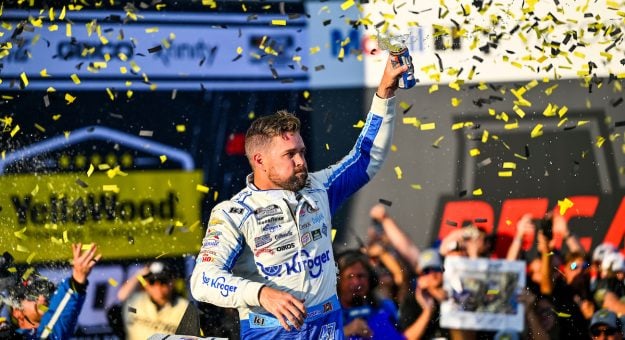 October 06, 2024: NASCAR Cup Series races during the YellaWood 500 at Talladega Superspeedway in Talladega, Alabama. 

(HHP/Jacy Norgaard)