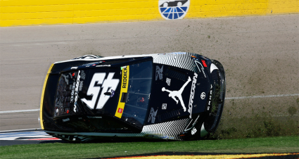 Reddick Flips In Early Stages Of Vegas Playoff Race